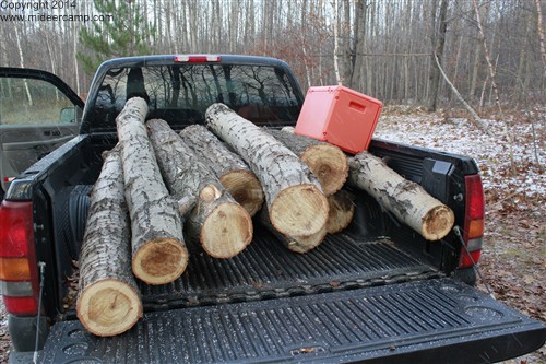 Dave's truck full of firewood