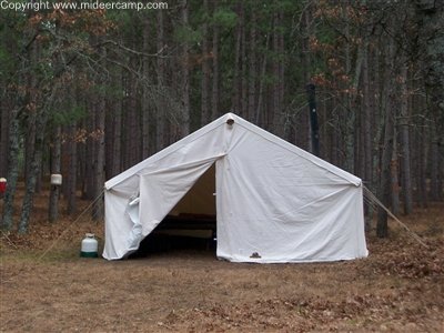 Front View Of the 16x20 Wall Tent