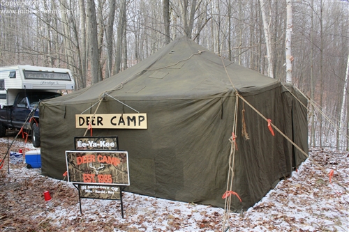 Deer Camp with a Military Surplus Wall Tent