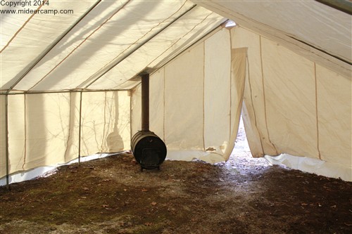 Wood Burner in the Big Horn Wall Tent